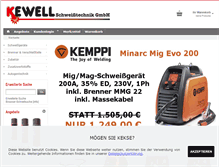 Tablet Screenshot of kewell-shop.de